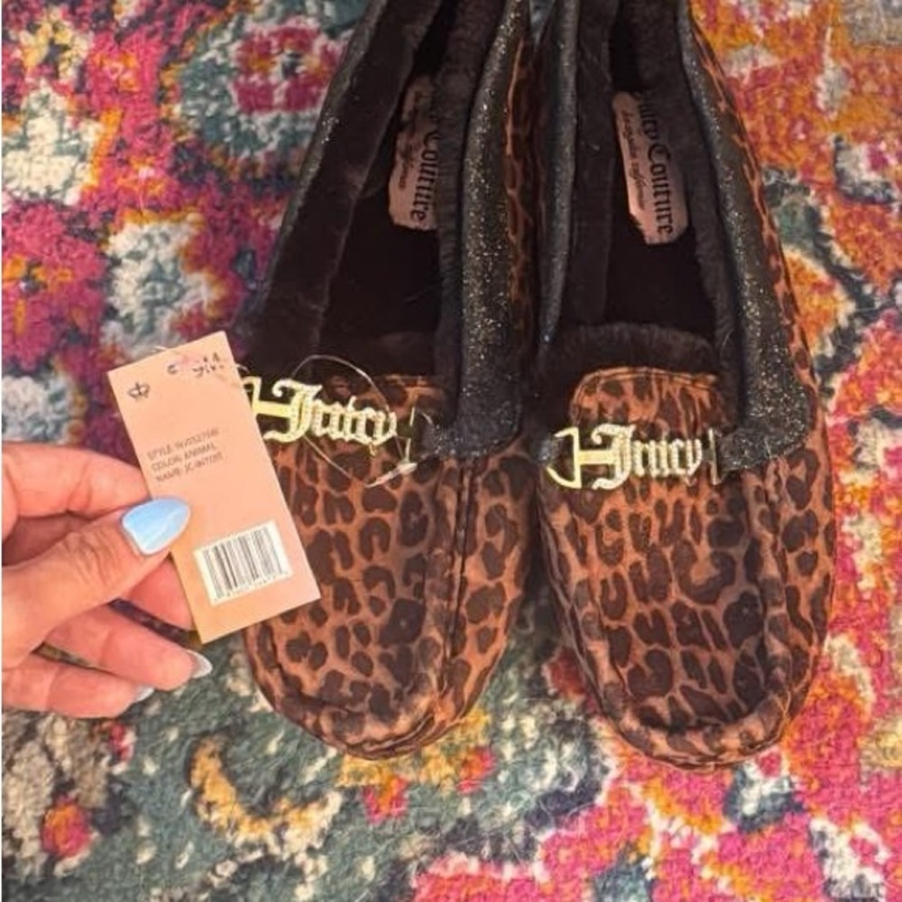 Juicy Couture Brown Leopard Moccasins